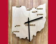 Laser-Cut Ohio Clock