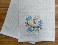 Spring Embroidered Towel