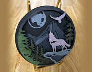 3D Forest Layered Sign